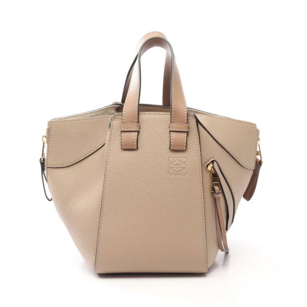 Loewe Hammock Bag Compact Handbag Leather Beige Cream